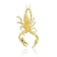 14K Gold Scorpion Necklace