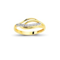 14K Solid Gold Art Design Fashion Ladies Ring