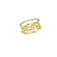 14K Solid Gold Art Design Fashion Ladies Ring