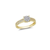 14K Solid Gold Art Design Fashion Ladies Ring