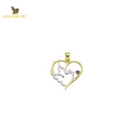 14K Solid Gold Design Charm Pendant