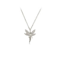 14K Solid Gold Fairy Necklace
