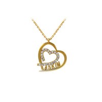 14K Solid Gold Love Necklace