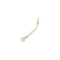 999 Silver White Rope Hand Knit Rosary Tassel