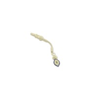999 Silver White Model Evil Eye Zircon Stone Hand Knit Rosary Tassel