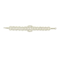 999 Silver White Model Handmade Herringbone Bracelet 