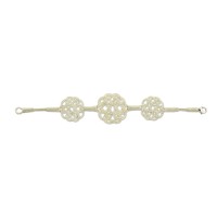 999 Silver White Model Love Knot Handmade Herringbone Bracelet 