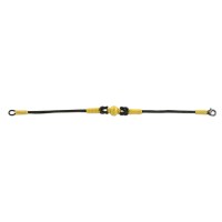 999 Silver Gold Beaded Handmade Black Knot Bracelet 