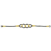 999 Silver Gold Black Handmade Rope Bracelet 
