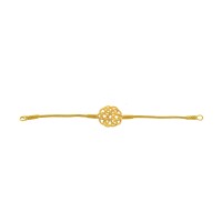 999 SİLVER Gold Hand Knit Bracelet