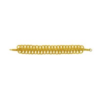 999 Silver Gold Handmade Herringbone Bracelet