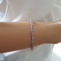 Rose Gold Plated 925K Silver Bangle Bracelet