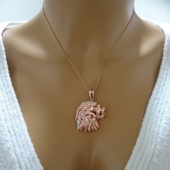 14K Gold Lion Necklace