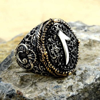 925K Sterling Silver Alif Men Ring
