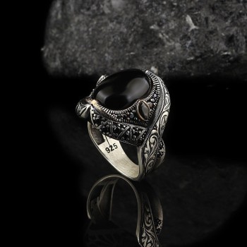 925 Sterling Silver Turquoise Stone Handmade Men Ring